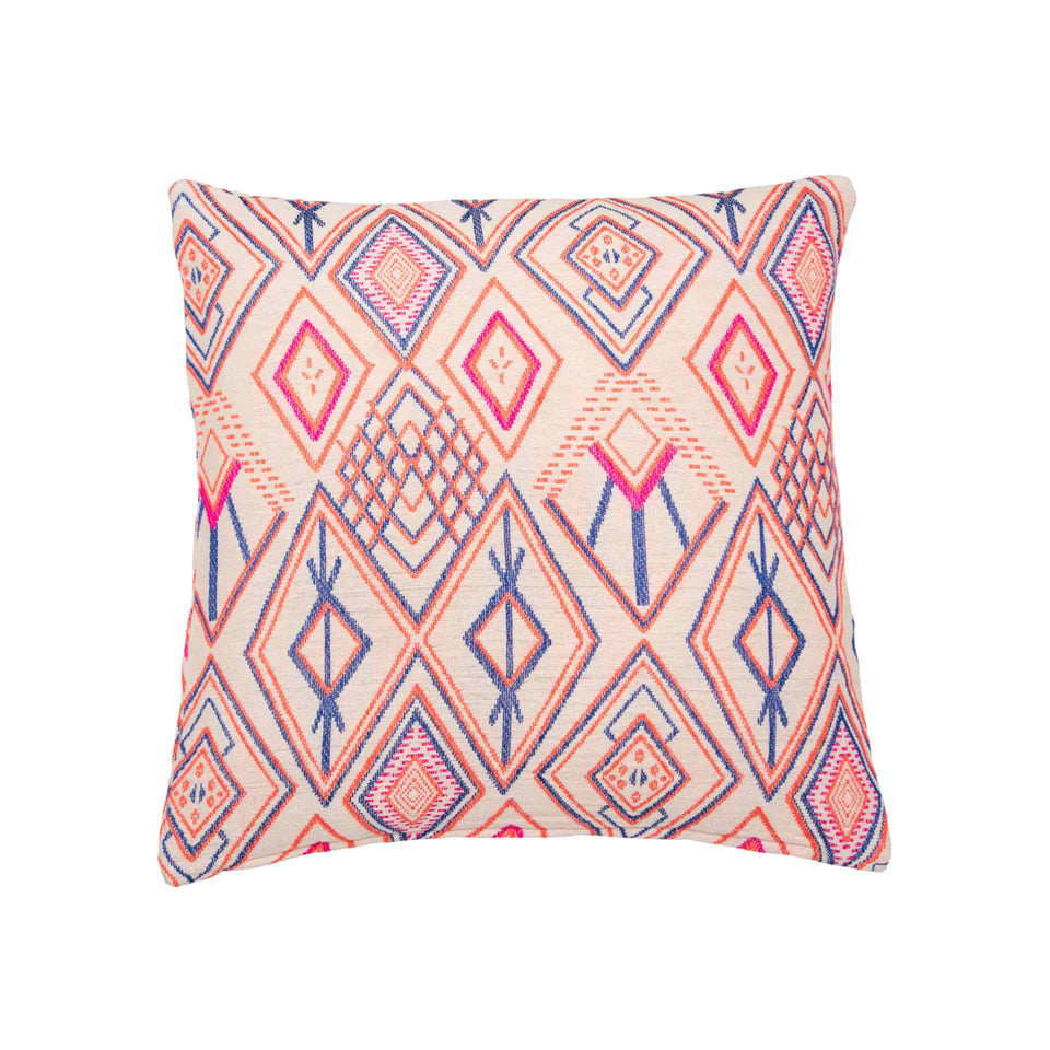 Kissenbezug Ikat multicolor orange beige blau Größe 50x50