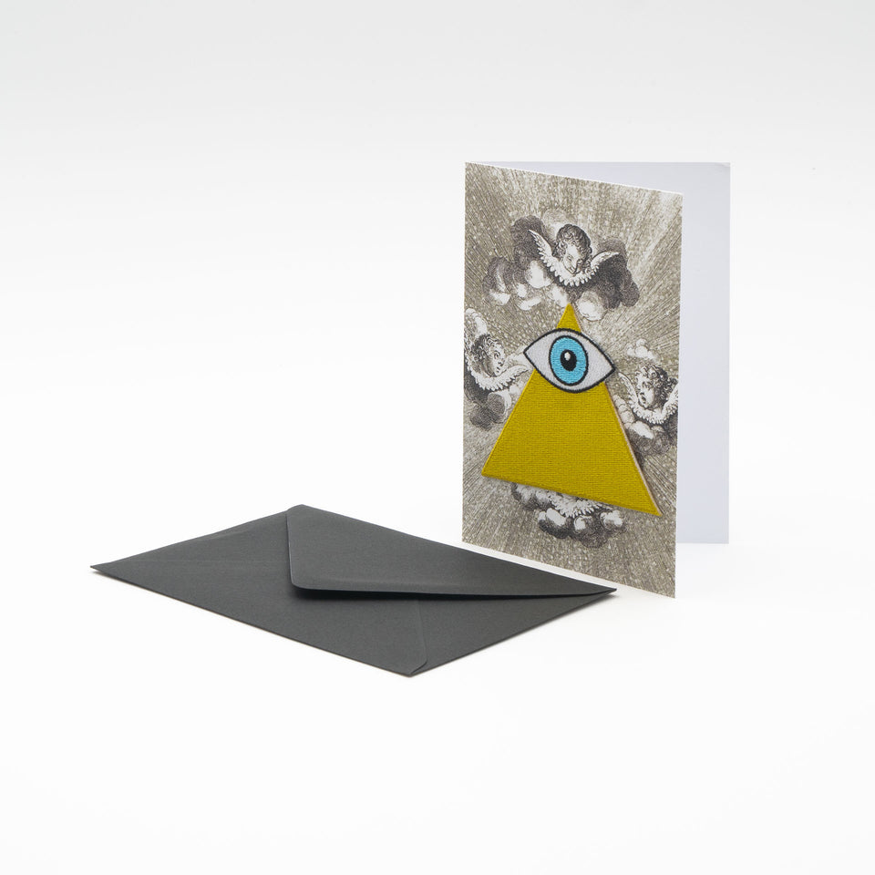 Postkarte mit Bügelbild Eye