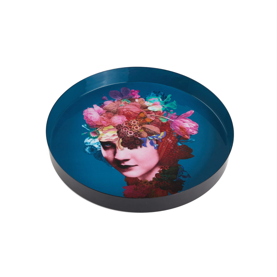 Tablett rund Emaille Mary Jane Seitenansicht