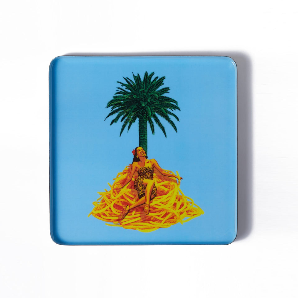 Tablett eckig Emaille Bolo Island Aufsicht