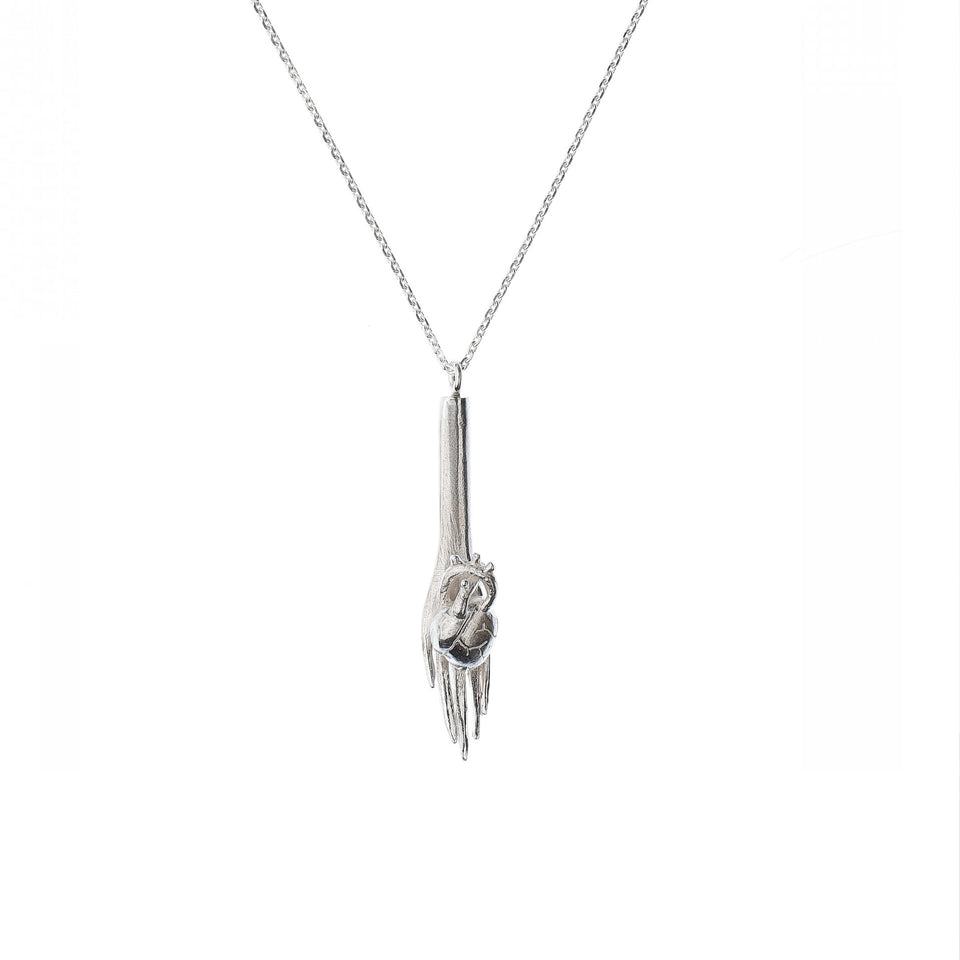 Kette Hand and Heart Silber