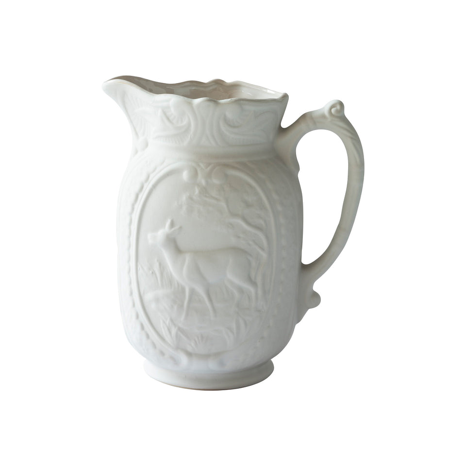 Krug Hirsch weiß Frontalansicht