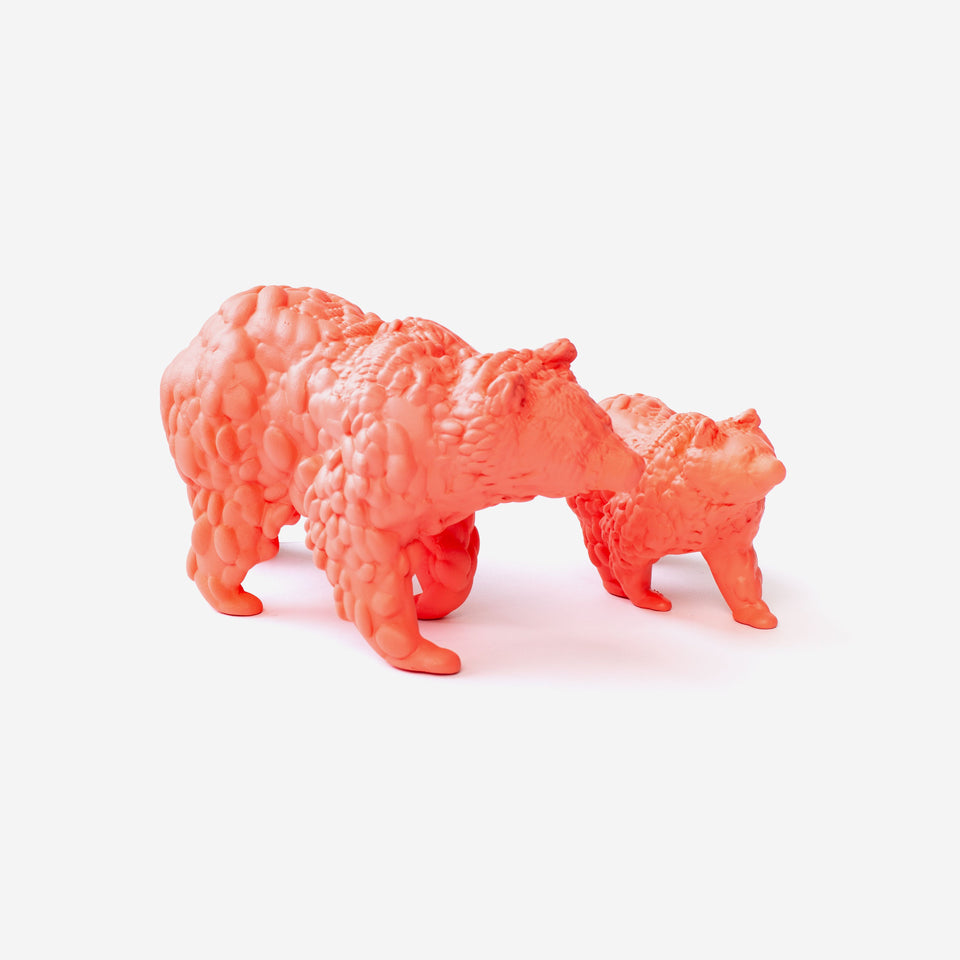 Orso Skulptur Bär klein korall
