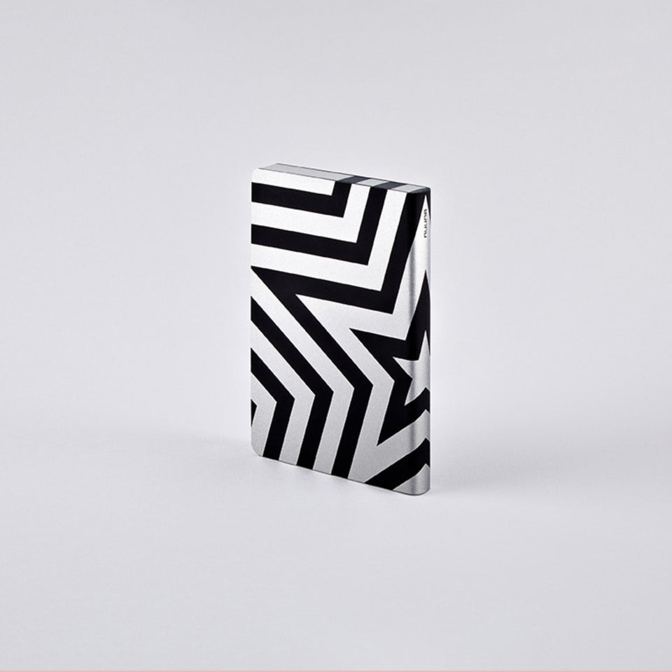 Notizbuch Super Star Silber Size S Rückansicht