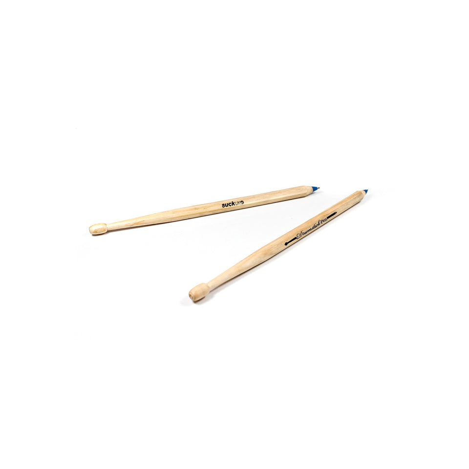 Suck UK Drumstick Kugelschreiber schwarz in Benutzung